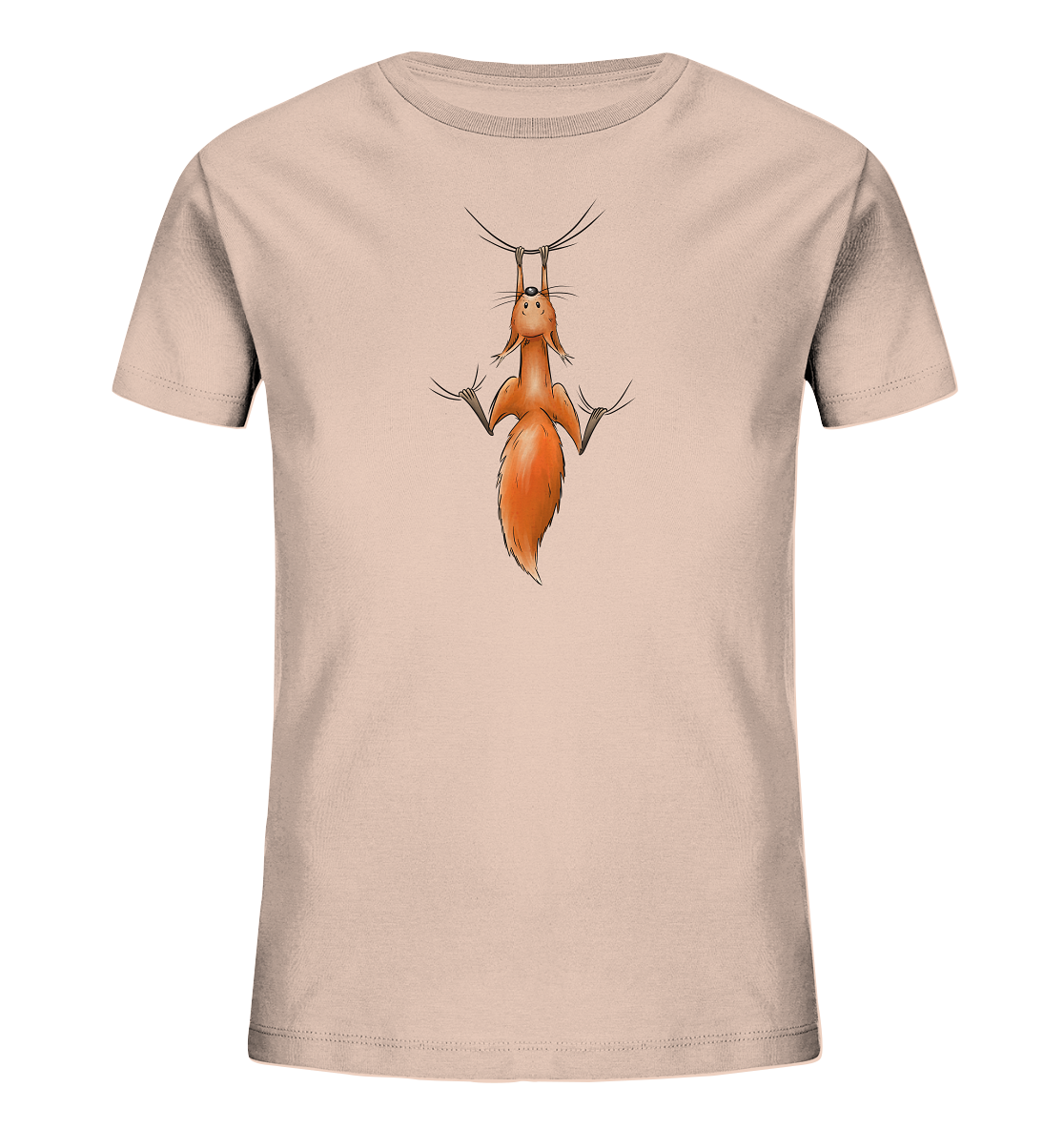 Rotes Eichhörnchen hängt ab - Kids Organic Shirt