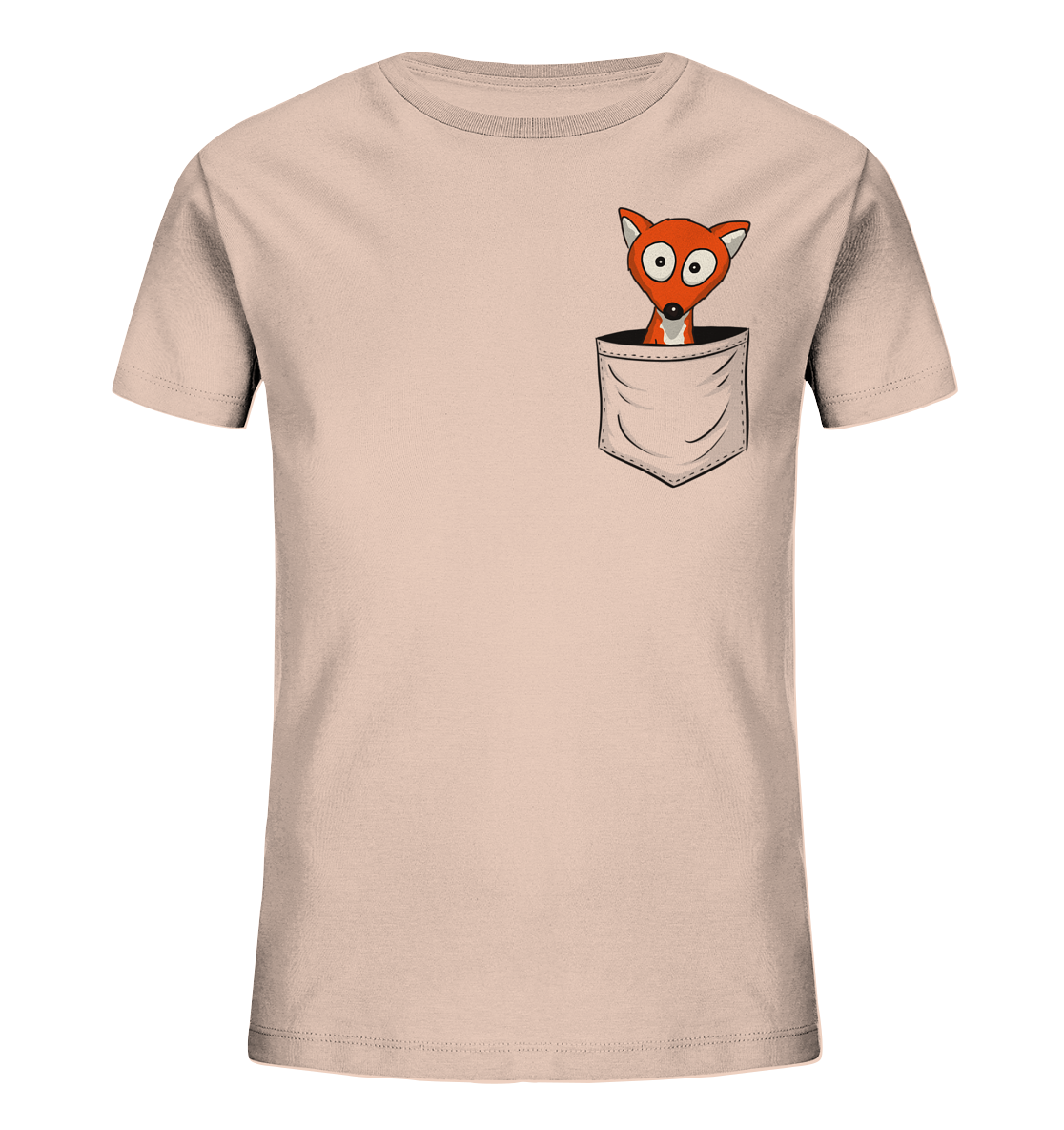Fuchs in der Brusttasche | Taschen-Fuchs - Kids Organic Shirt