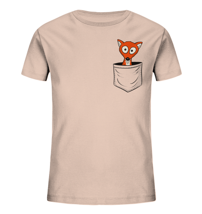 Fuchs in der Brusttasche | Taschen-Fuchs - Kids Organic Shirt