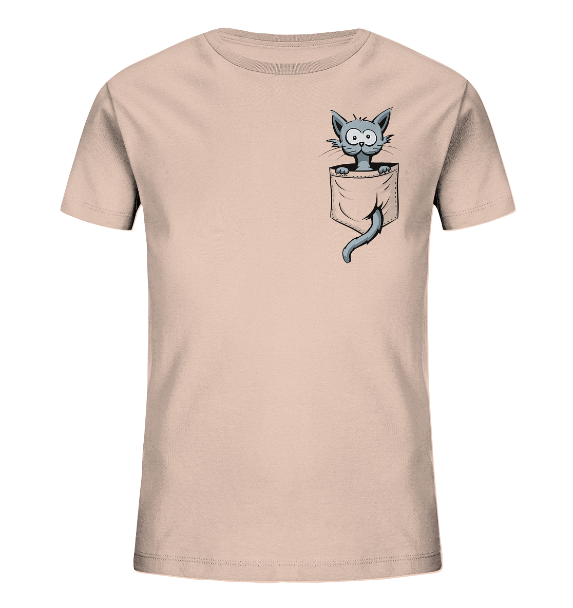 Verrückte Katze in Deiner Brust-Tasche - Kids Organic Shirt