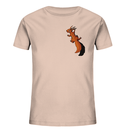 Süßes Eichhörnchen klettert - Kids Organic Shirt