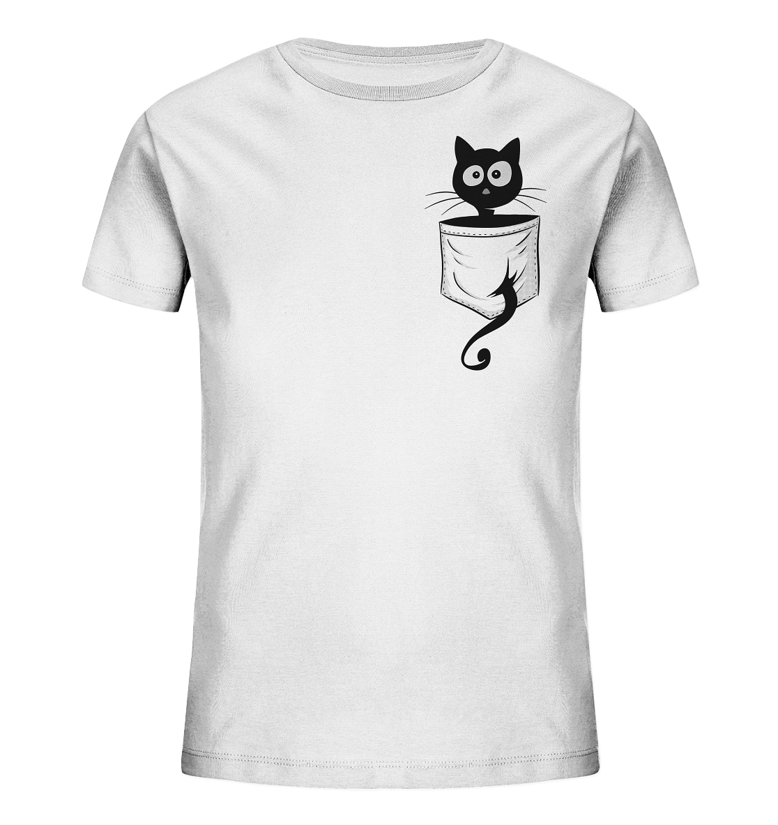 Schwarze Katze in der Tasche - Kids Organic Shirt