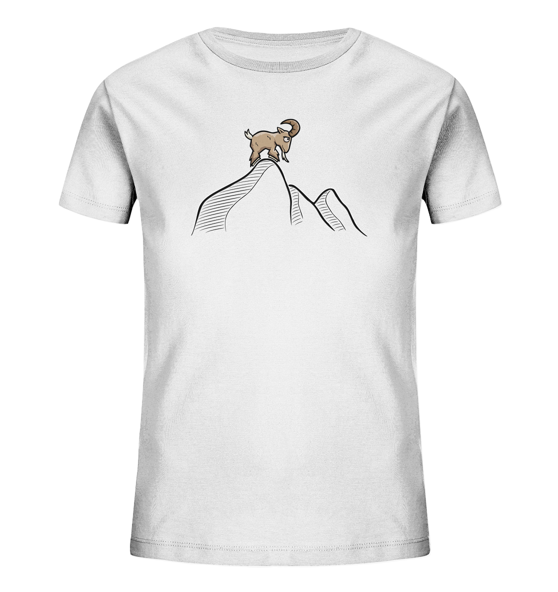 Ziegenbock in den Bergen - Kids Organic Shirt