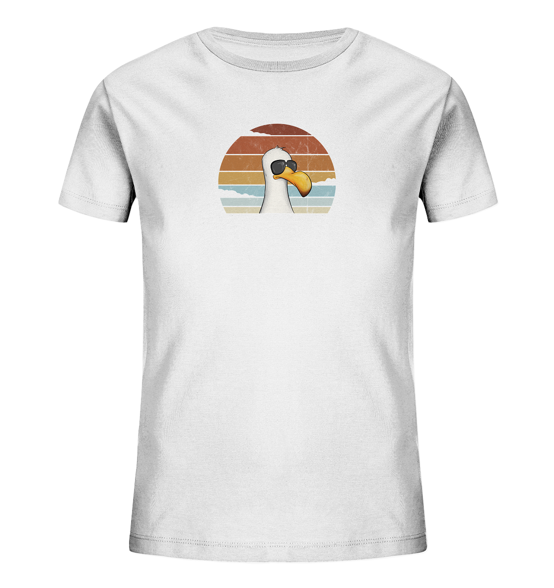 Cool lässige Retro Möwe - Kids Organic Shirt