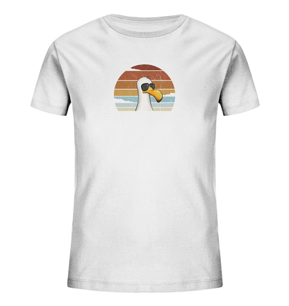 Cool lässige Retro Möwe - Kids Organic Shirt
