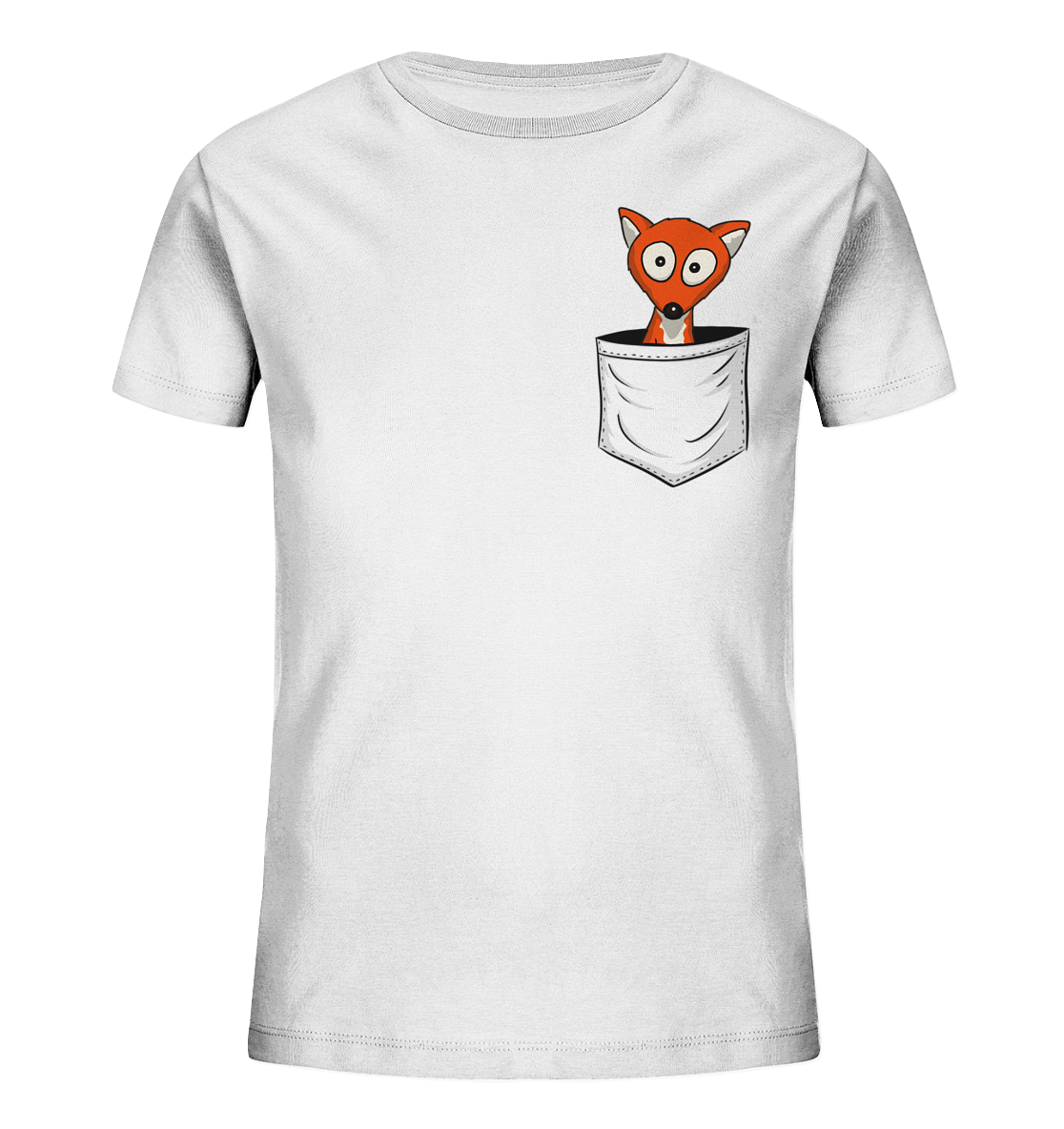 Fuchs in der Brusttasche | Taschen-Fuchs - Kids Organic Shirt