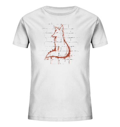 Street Art Fuchs Silhouette - Kids Organic Shirt
