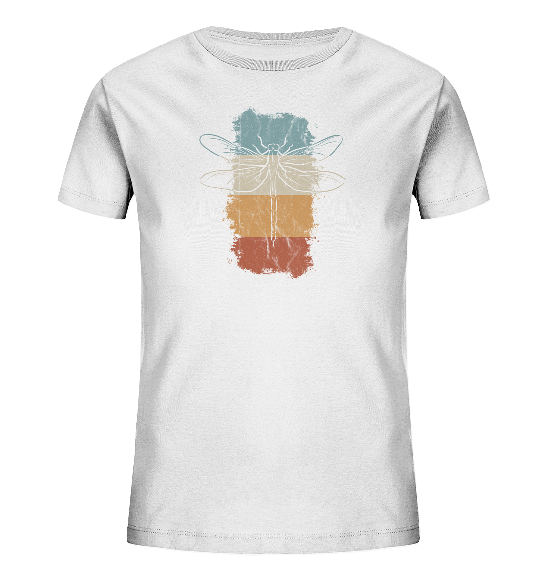 Retro Kunst Libelle | Vintage Dragonfly - Kids Organic Shirt