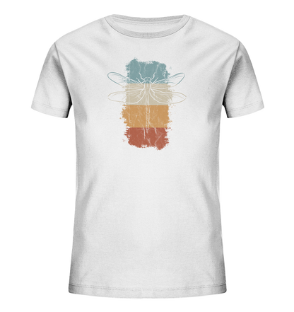Retro Kunst Libelle | Vintage Dragonfly - Kids Organic Shirt