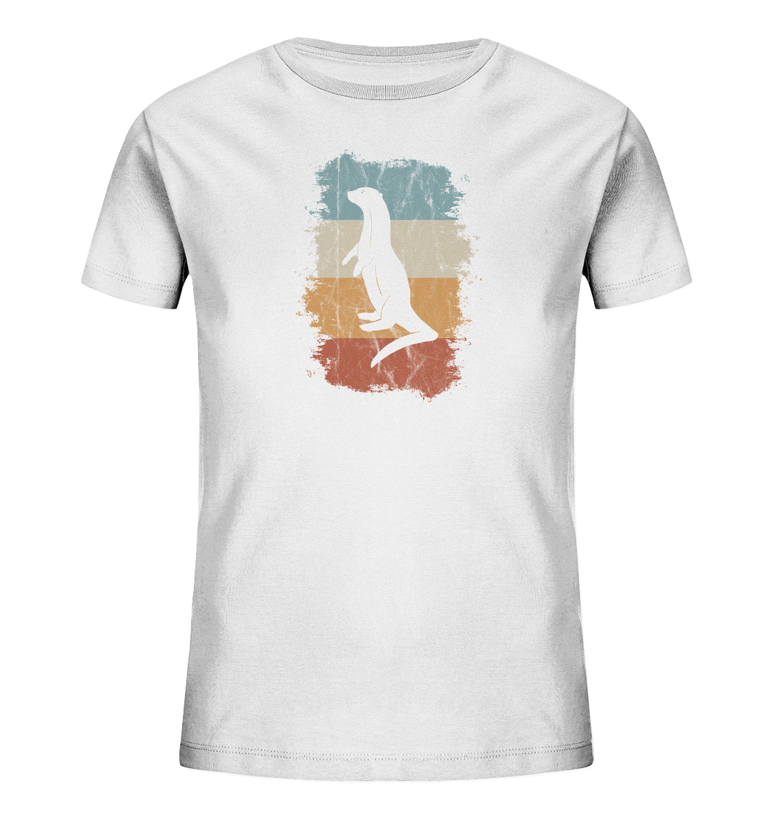 Retro Otter Fischotter Silhouette - Kids Organic Shirt