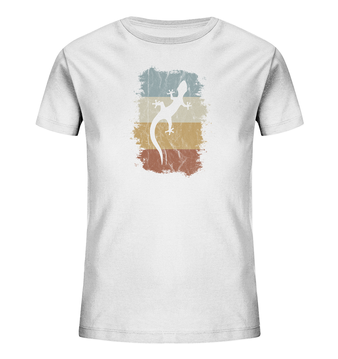 Retro Gecko Salamander Silhouette - Kids Organic Shirt
