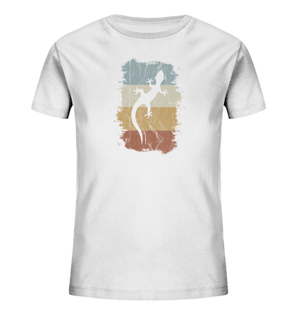 Retro Gecko Salamander Silhouette - Kids Organic Shirt