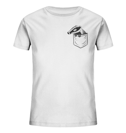 Lustig gemütlicher Dachs In der Tasche - Kids Organic Shirt
