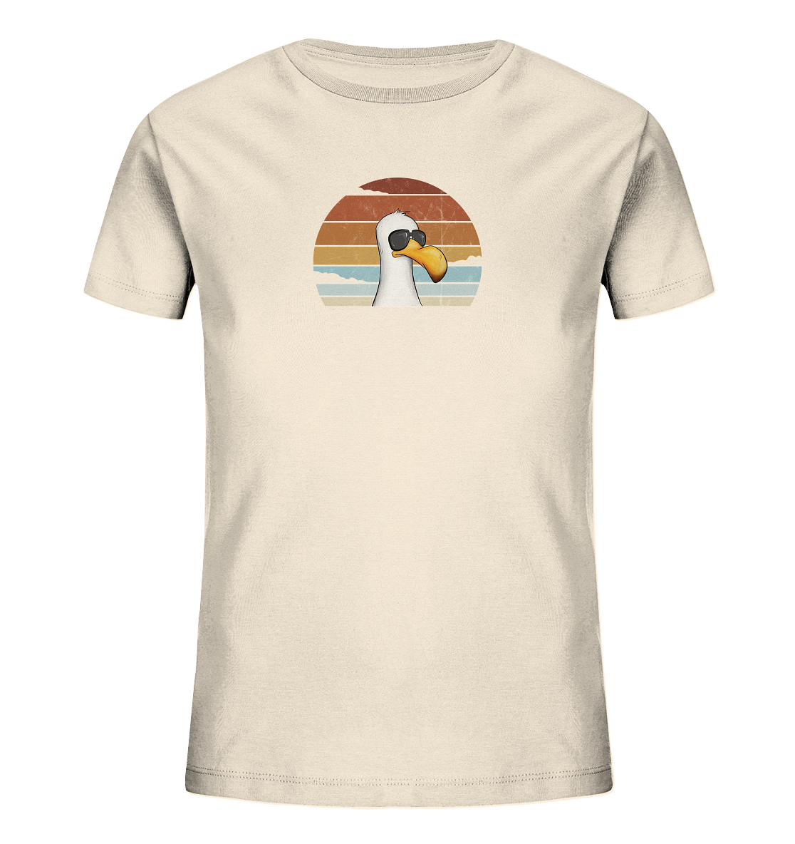 Cool lässige Retro Möwe - Kids Organic Shirt