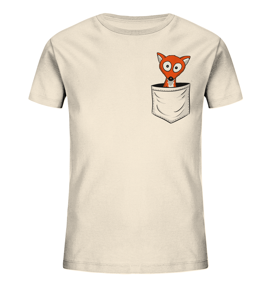 Fuchs in der Brusttasche | Taschen-Fuchs - Kids Organic Shirt