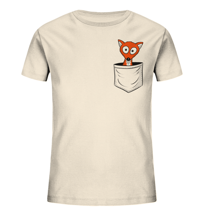 Fuchs in der Brusttasche | Taschen-Fuchs - Kids Organic Shirt