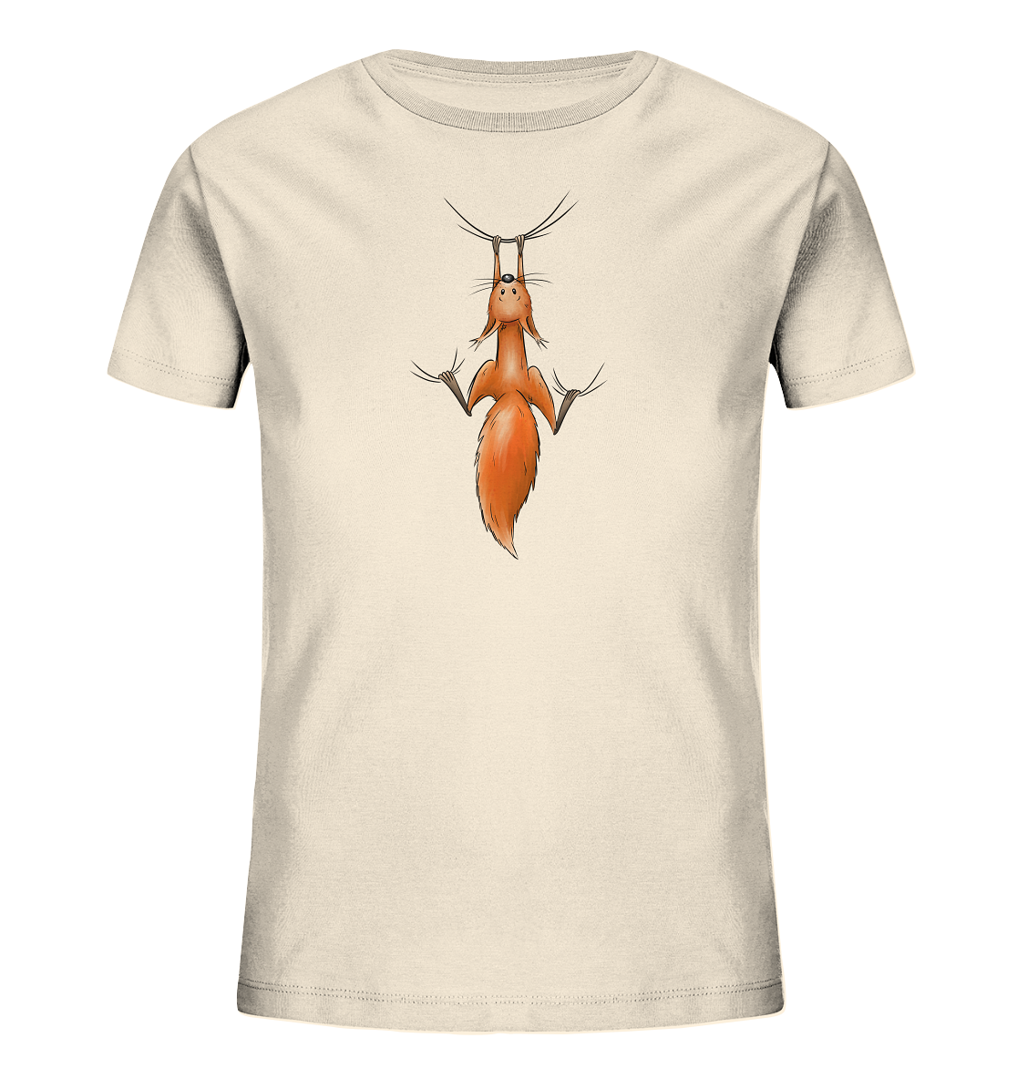 Rotes Eichhörnchen hängt ab - Kids Organic Shirt