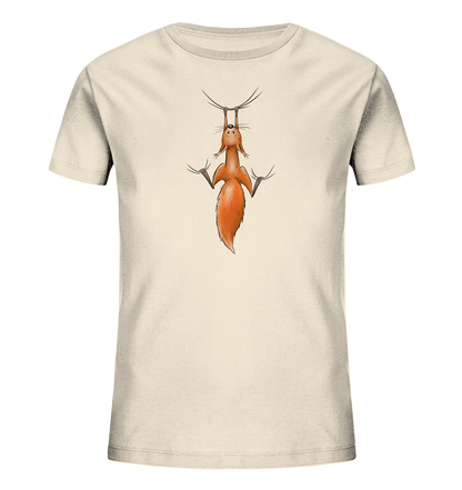 Rotes Eichhörnchen hängt ab - Kids Organic Shirt
