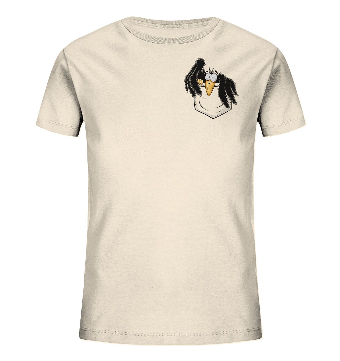 Kleiner Rabe | schwarze Krähe In Tasche - Kids Organic Shirt
