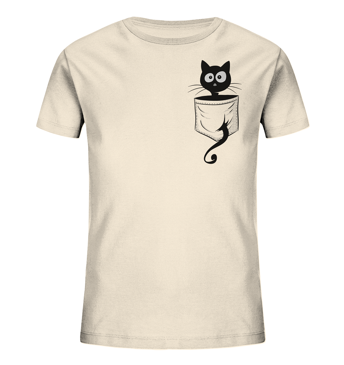 Schwarze Katze in der Tasche - Kids Organic Shirt