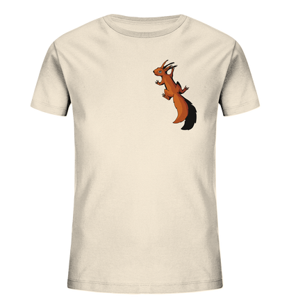 Süßes Eichhörnchen klettert - Kids Organic Shirt