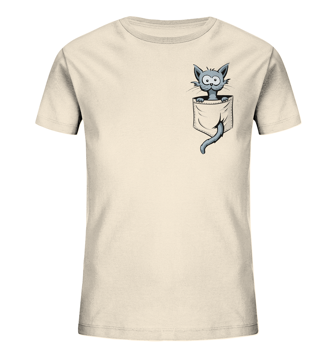 Verrückte Katze in Deiner Brust-Tasche - Kids Organic Shirt