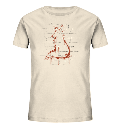 Street Art Fuchs Silhouette - Kids Organic Shirt