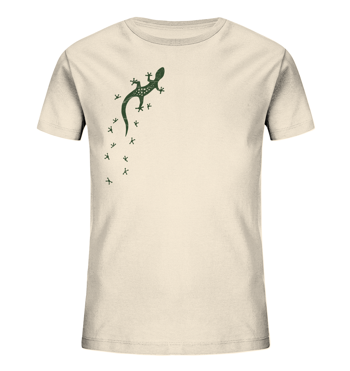 Gecko Eidechse Silhouette dunkel - Kids Organic Shirt