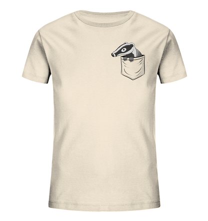 Lustig gemütlicher Dachs In der Tasche - Kids Organic Shirt