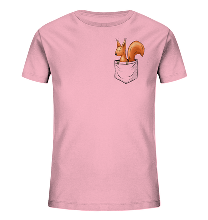 Lässiges Eichhörnchen In Tasche - Kids Organic Shirt