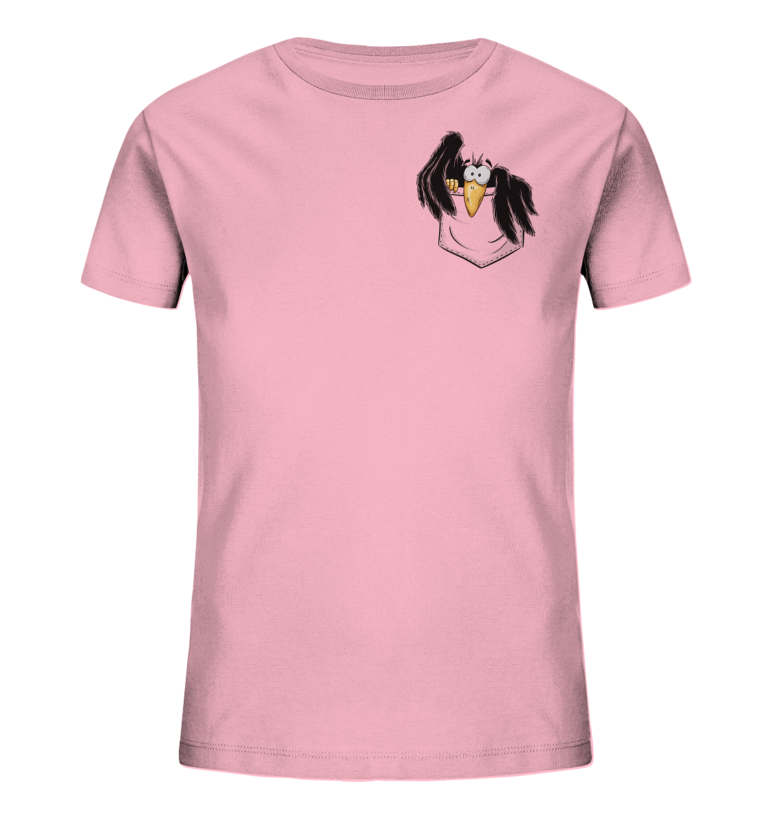 Kleiner Rabe | schwarze Krähe In Tasche - Kids Organic Shirt