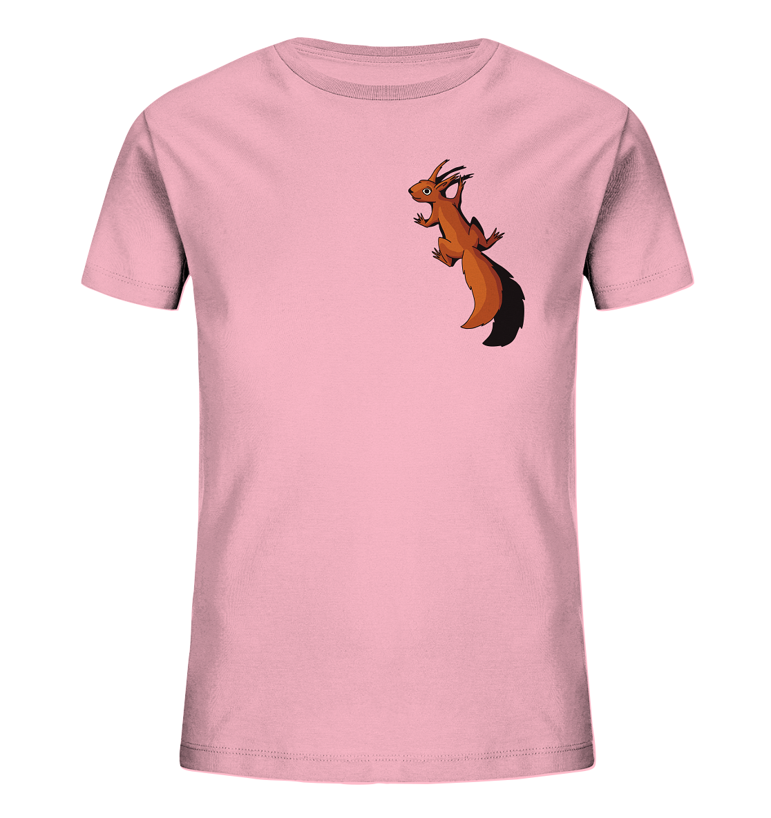 Süßes Eichhörnchen klettert - Kids Organic Shirt