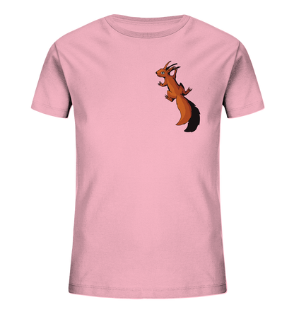 Süßes Eichhörnchen klettert - Kids Organic Shirt