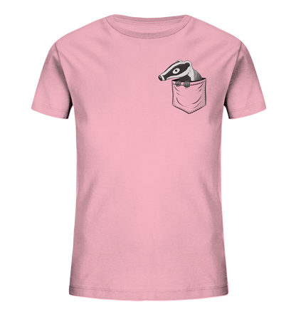Lustig gemütlicher Dachs In der Tasche - Kids Organic Shirt
