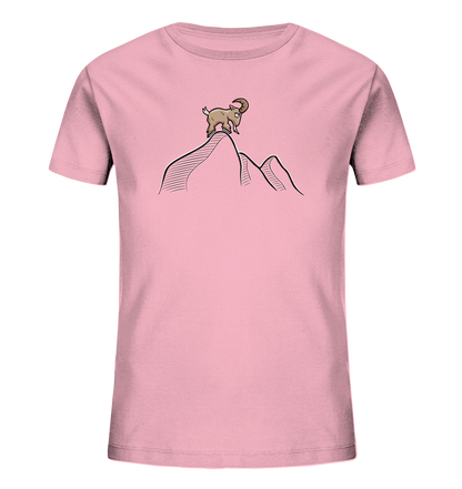 Ziegenbock in den Bergen - Kids Organic Shirt