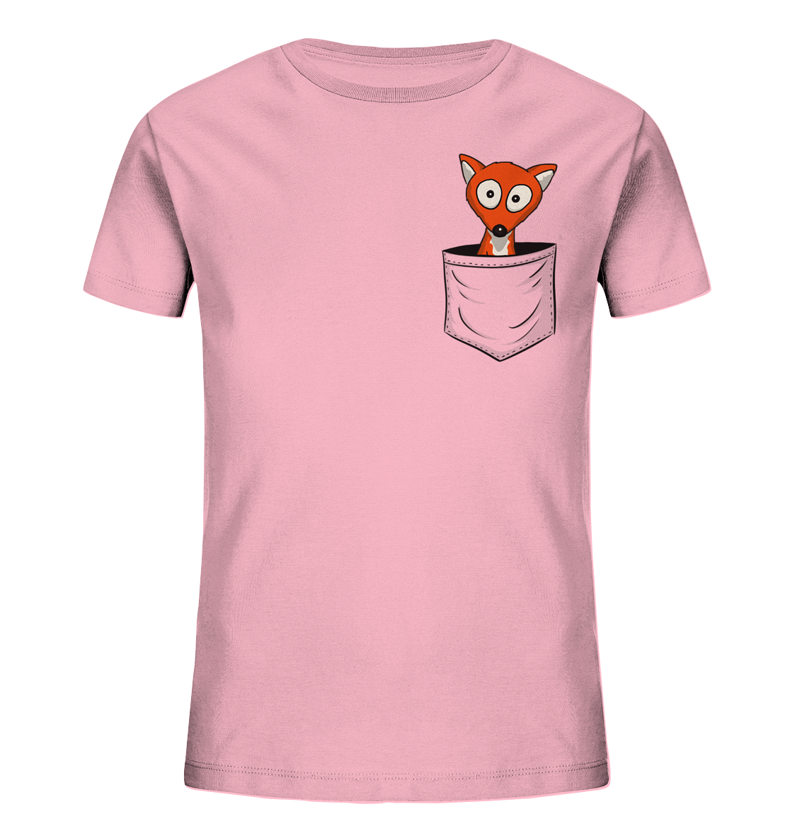 Fuchs in der Brusttasche | Taschen-Fuchs - Kids Organic Shirt