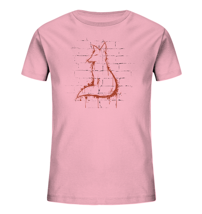 Street Art Fuchs Silhouette - Kids Organic Shirt