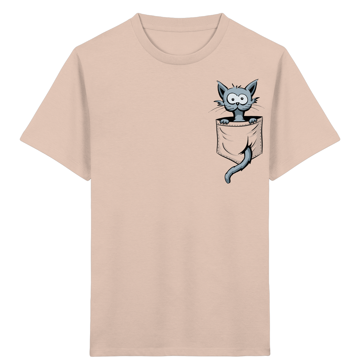 Verrückte Katze in Deiner Brust-Tasche - Kids Organic Shirt