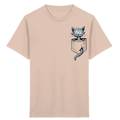 Verrückte Katze in Deiner Brust-Tasche - Kids Organic Shirt