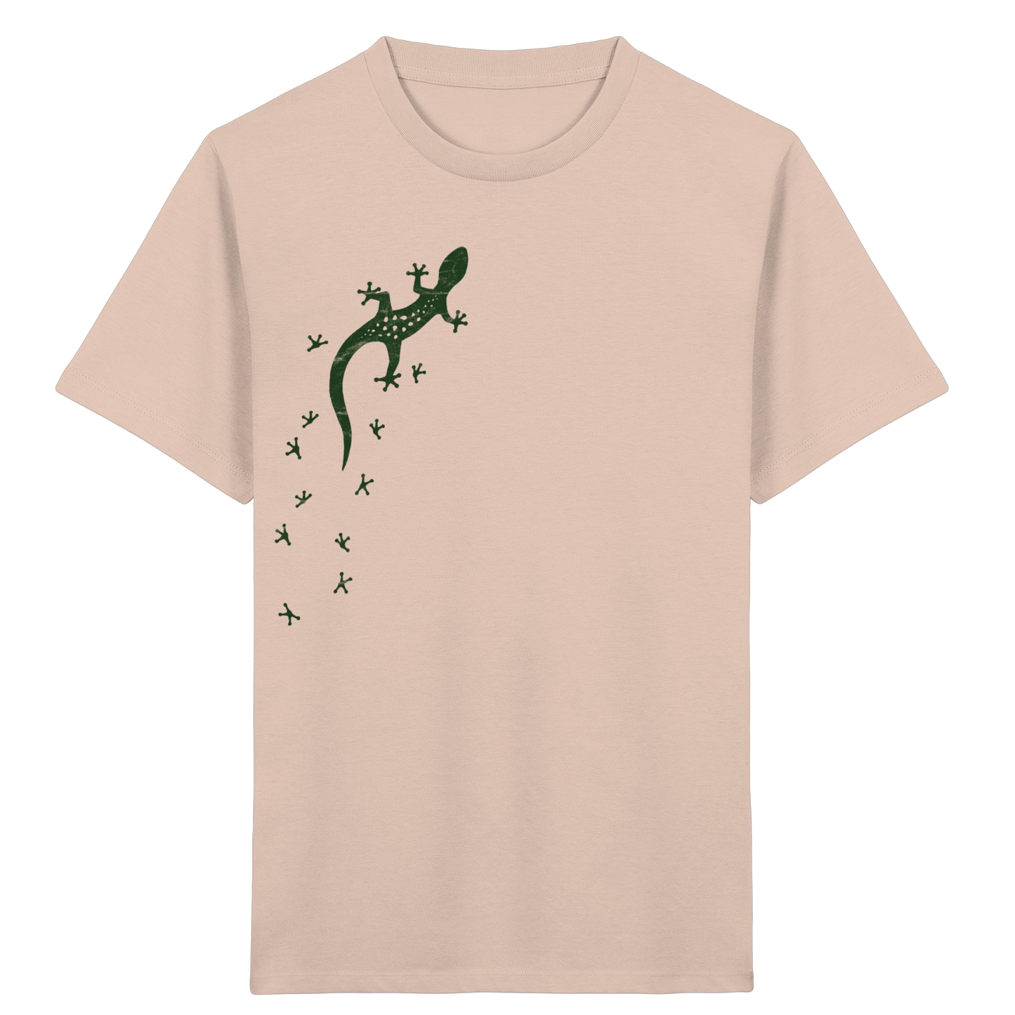 Gecko Eidechse Silhouette dunkel - Kids Organic Shirt