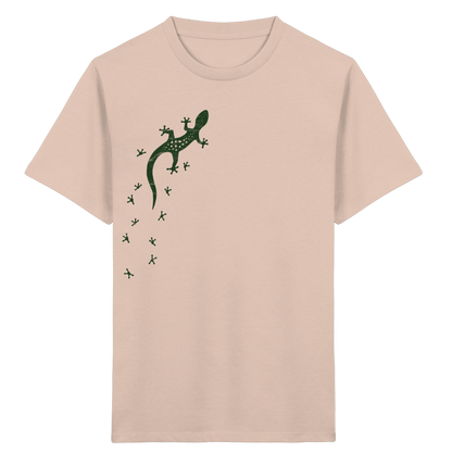 Gecko Eidechse Silhouette dunkel - Kids Organic Shirt