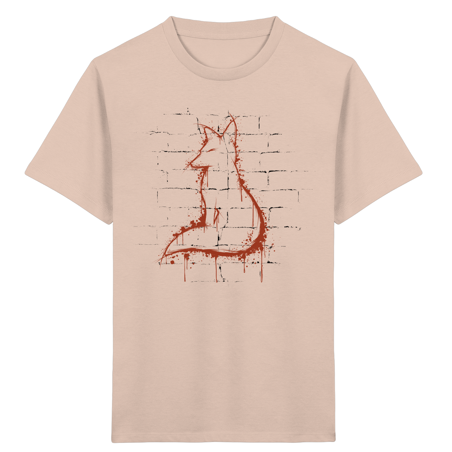 Street Art Fuchs Silhouette - Kids Organic Shirt
