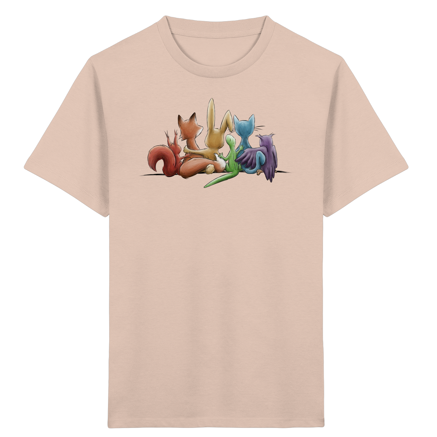 Regenbogen Tiere für Freundschaft, Toleranz und Vielfalt - Kids Organic Shirt