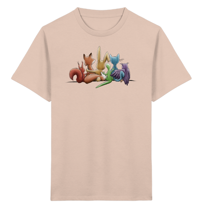 Regenbogen Tiere für Freundschaft, Toleranz und Vielfalt - Kids Organic Shirt