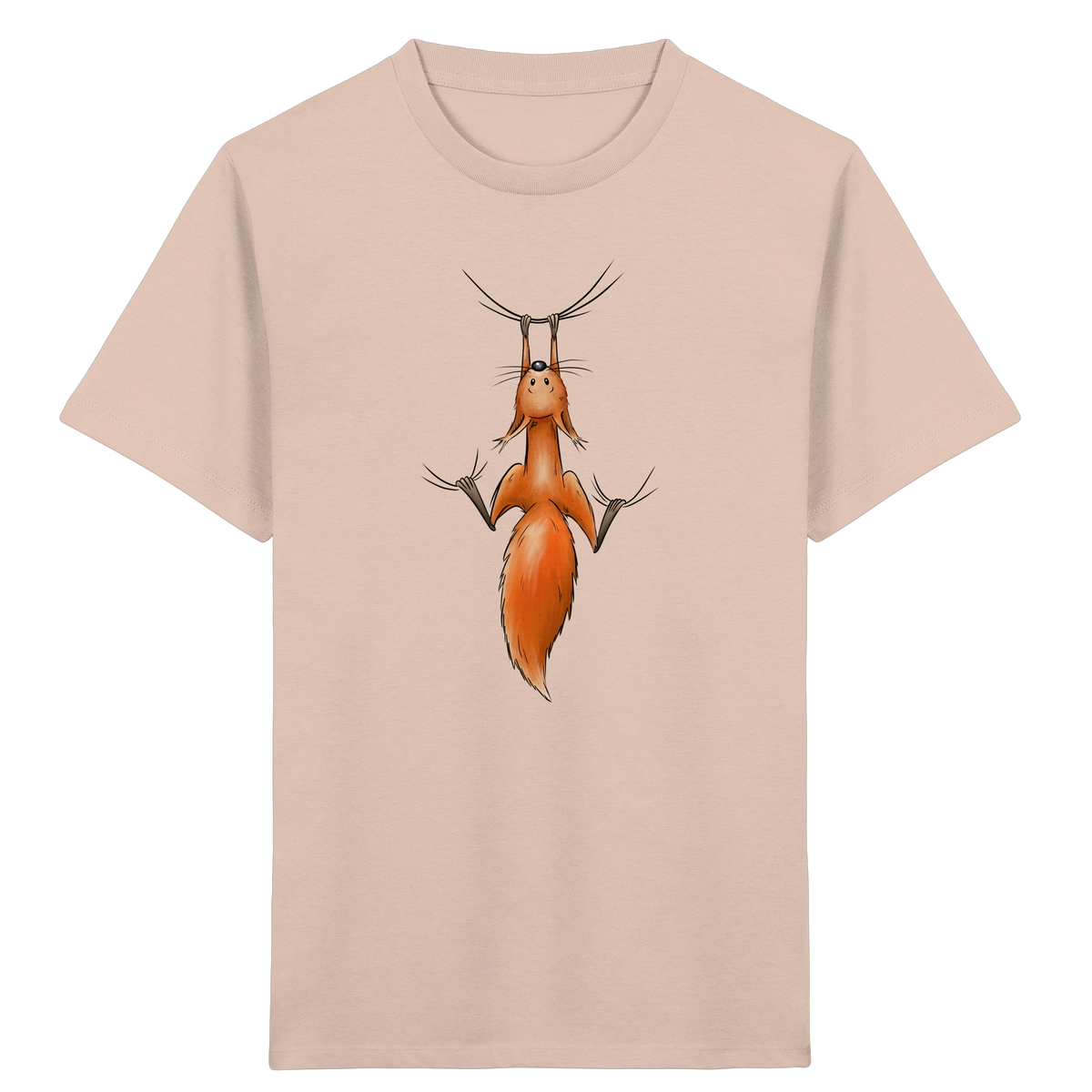 Rotes Eichhörnchen hängt ab - Kids Organic Shirt