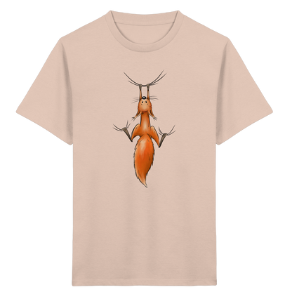 Rotes Eichhörnchen hängt ab - Kids Organic Shirt