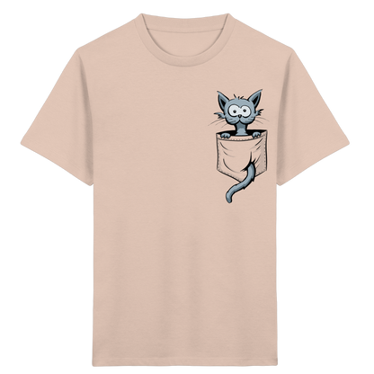 Verrückte Katze in Deiner Brust-Tasche - Kids Organic Shirt