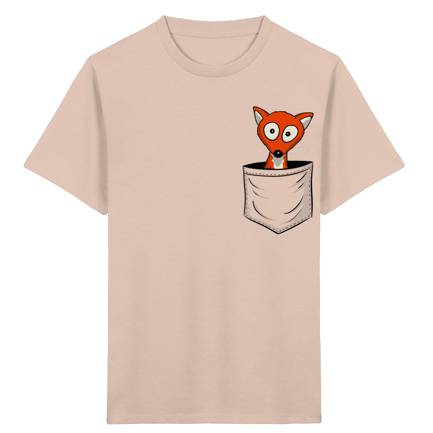 Fuchs in der Brusttasche | Taschen-Fuchs - Kids Organic Shirt