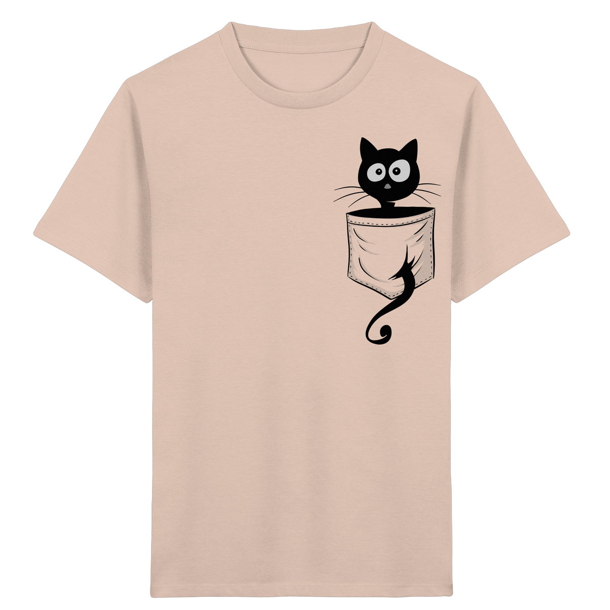 Schwarze Katze in der Tasche - Kids Organic Shirt