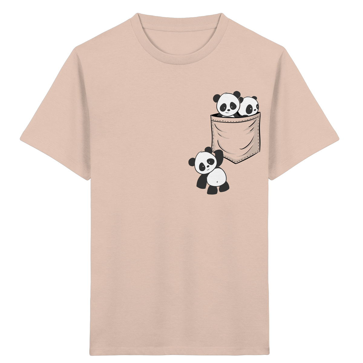 Kawaii Pandas in der Tasche - Kids Organic Shirt